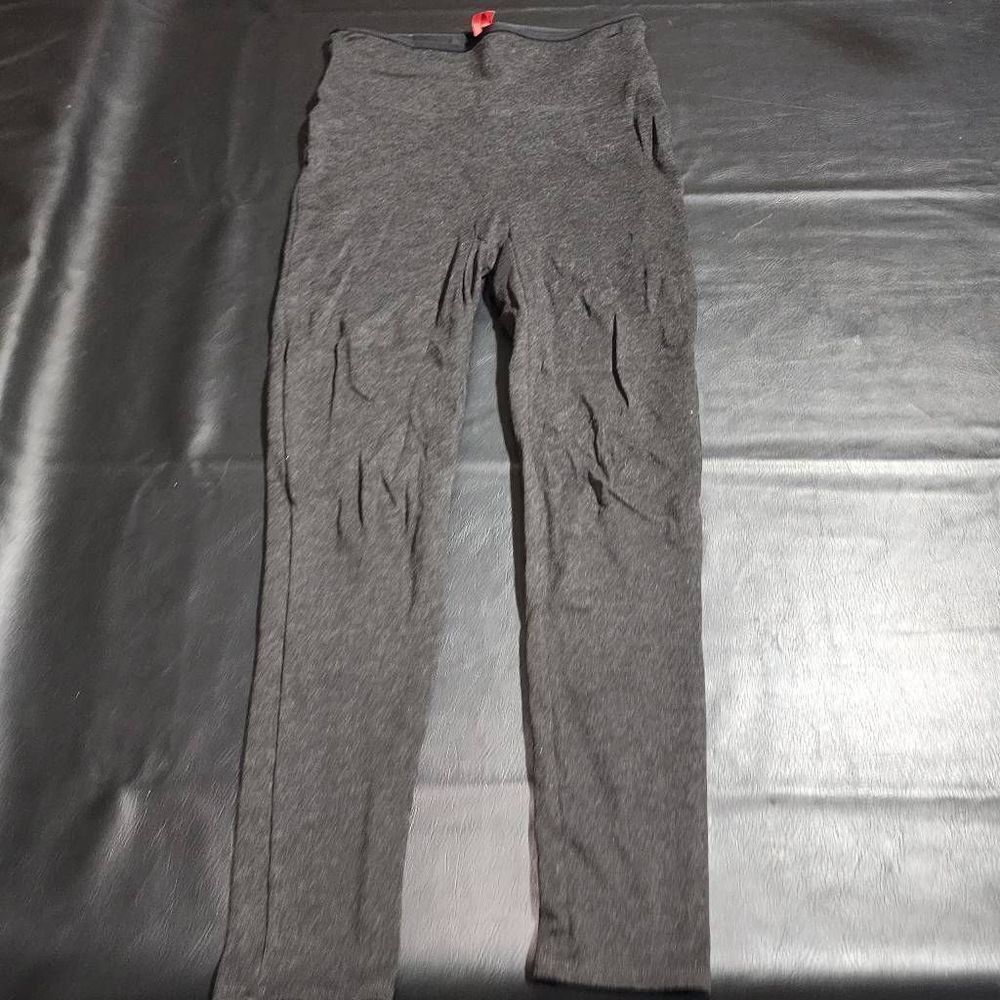 Spanx Womens Black Ready To Wow Heathered Ponte Leggings Medium